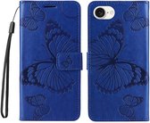 Étui Coverup - Adapté à iPhone 16 - Étui Coverup Butterflies Book - Blauw