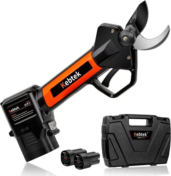 Burgarden Professionele 16.8V Borstelloze Draadloze Elektrische Snoeischaar Met 1.18 Snijdiameter Inclusief 2 stuks 2.5Ah Oplaadbare Lithium Batterij Geschikt voor Tuinieren