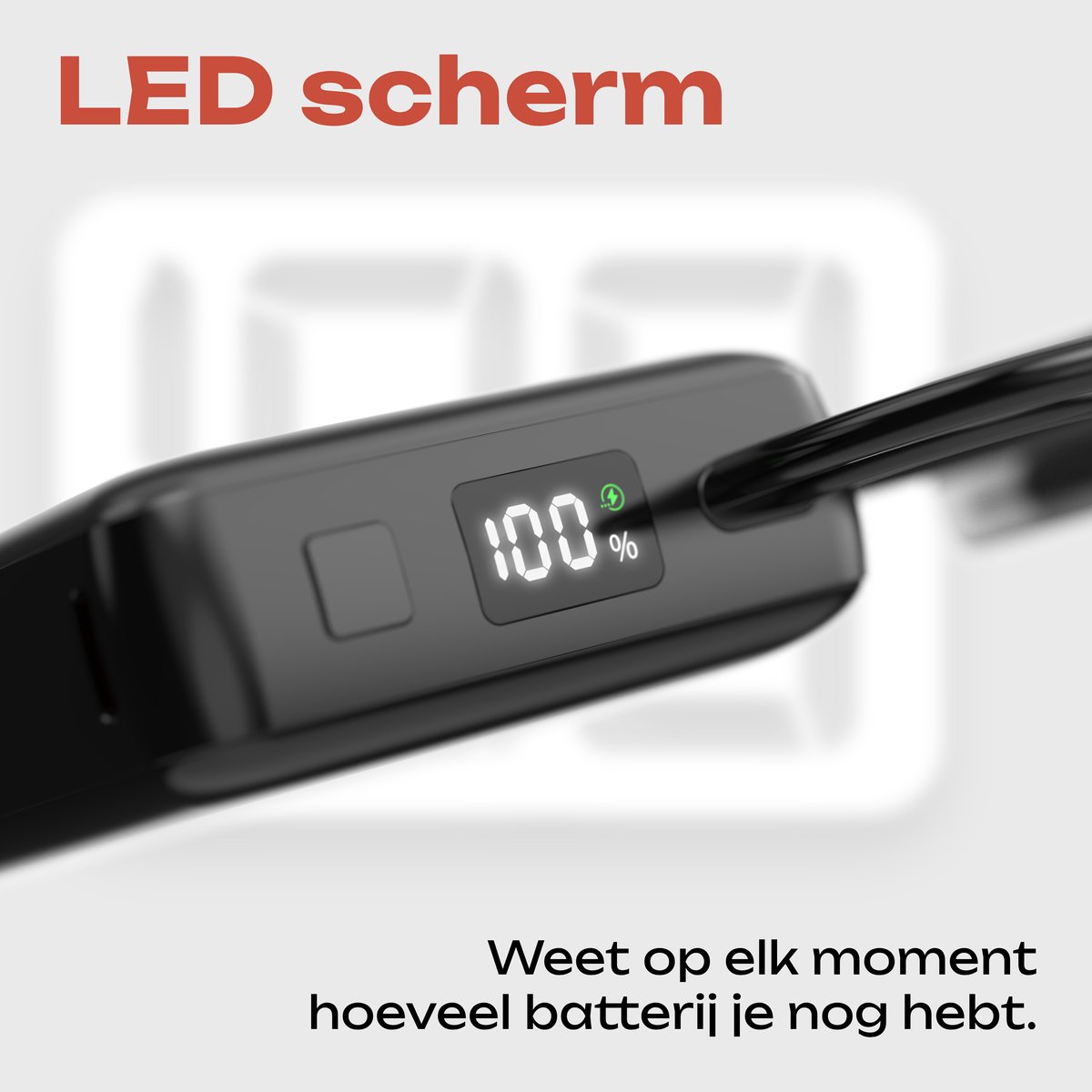 PowerLocus Powerbank 10000mAh met Ingebouwde Oplaadkabels - afbeelding 3