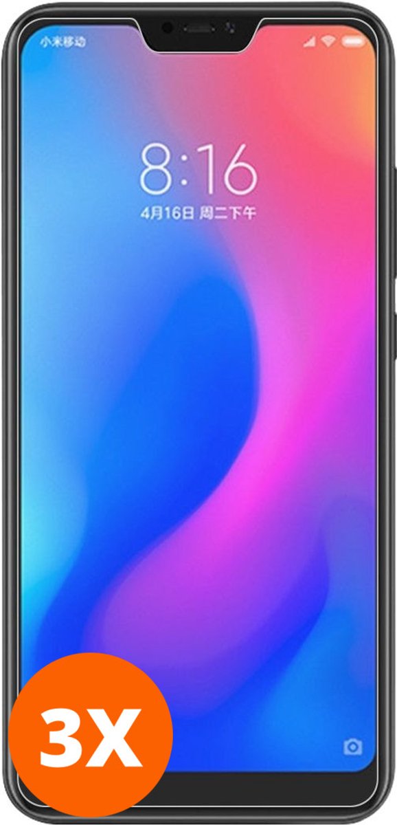 Mobigear Screenprotector geschikt voor Xiaomi Redmi Note 6 Pro Glazen | Mobigear Screenprotector - Case Friendly (3-Pack)