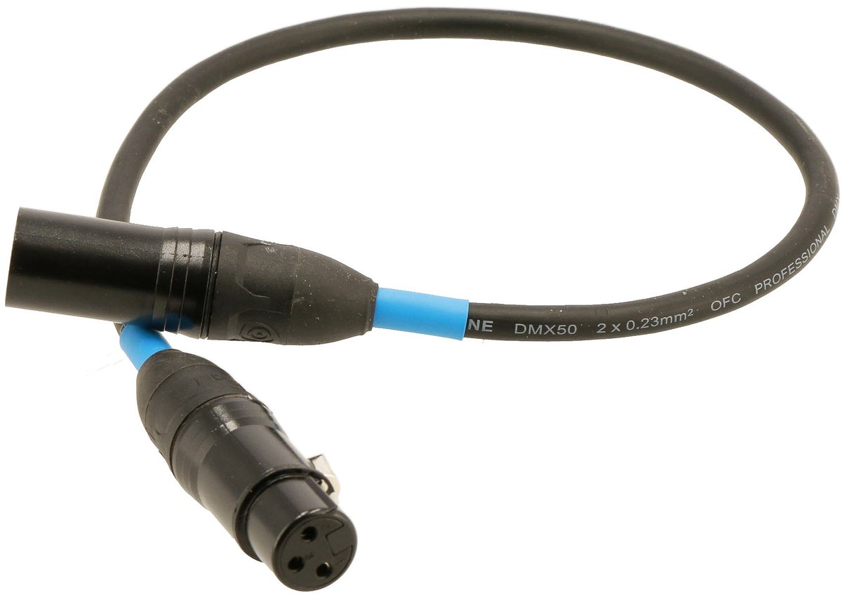 Devine DMX50/0.5 DMX-kabel 3-pins XLR 0.5 meter