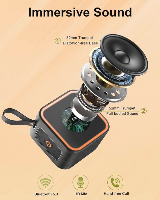 zhouyang Bluetooth-luidspreker met oordopjes | 2 in 1 Draagbare Outdoor