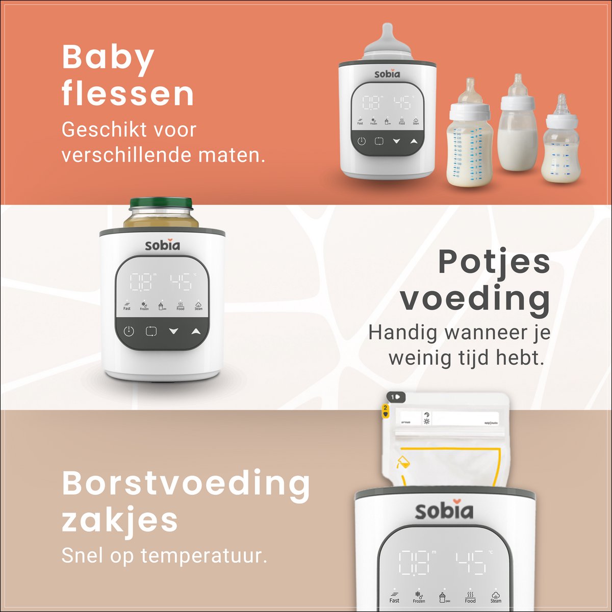 Sobia 9-in-1 Flessenwarmer thumbnail 5