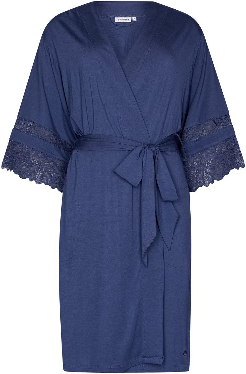 Pastunette Premium Kimono Midnight - Ecovero Viscose - Blauw - Maat L