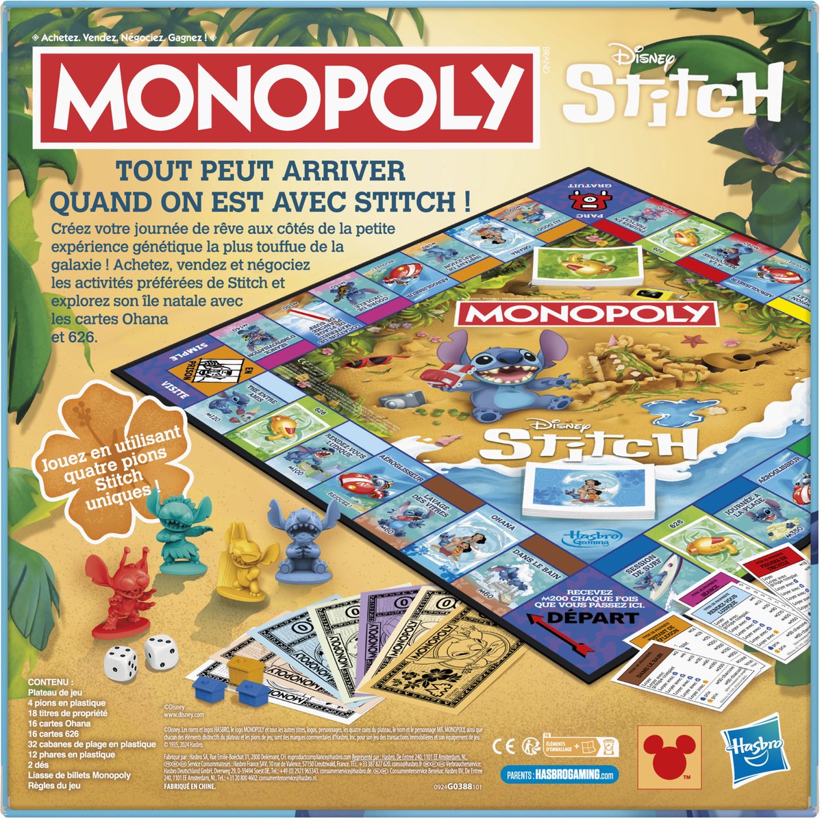 Monopoly Disney Stitch - Bordspel - Franstalig — afbeelding 5