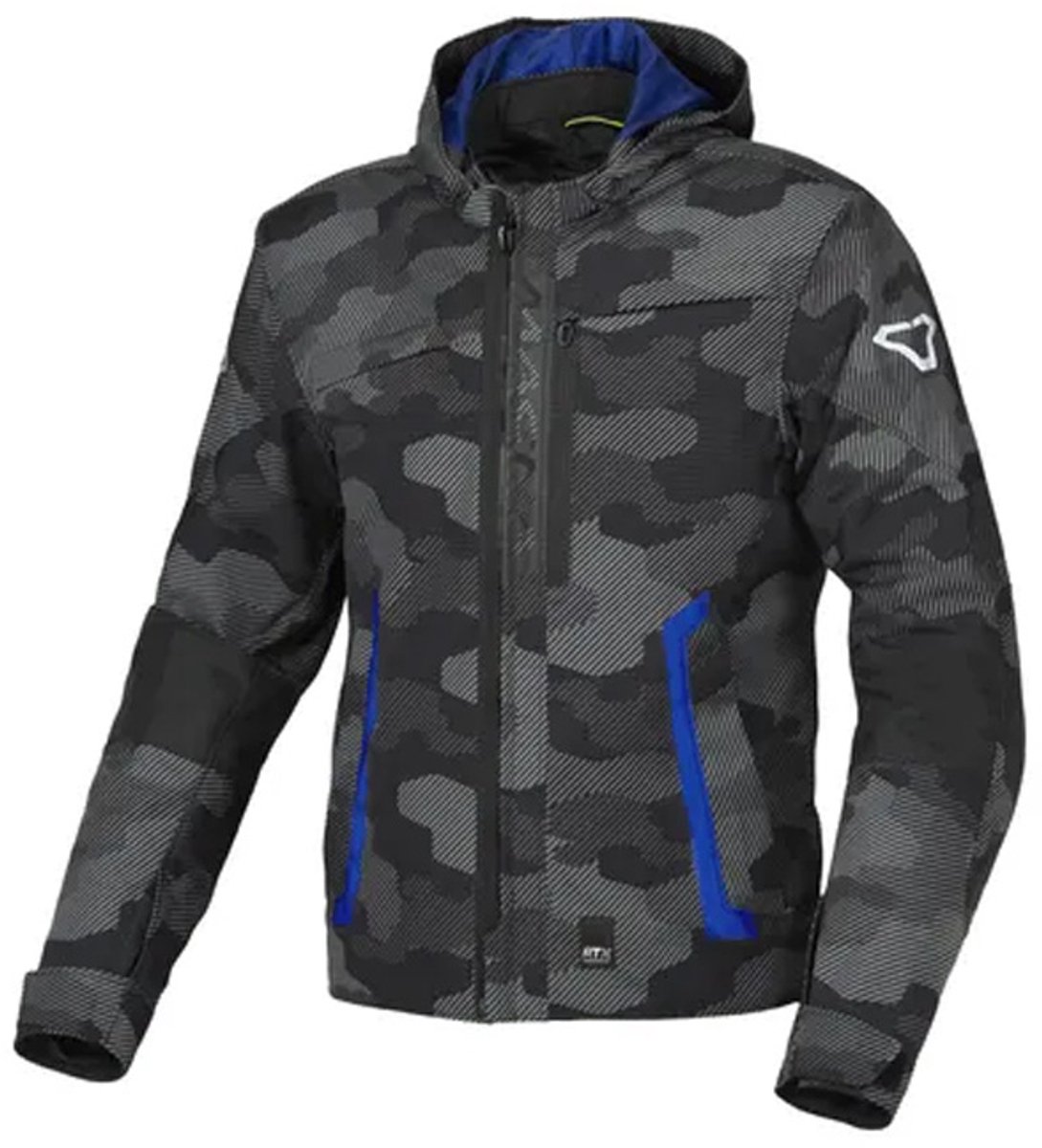 Macna Riggor Textile Waterproof Jas Zwart Blauw - Jas
