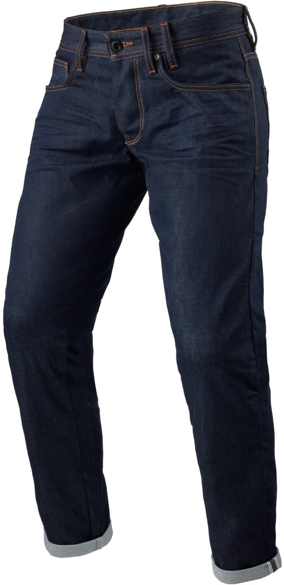 REV'IT! Jeans Lewis Selvedge TF Dark Blue L34 Motorcycle Pants - Maat L34/W32