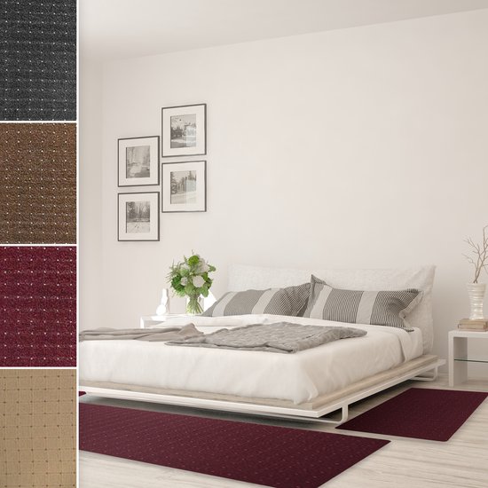 Tapis de Chambre Karat - Rapido - Violet - 1 Tapis 67 x 330 cm + 2 Tapis 67 x 130 cm