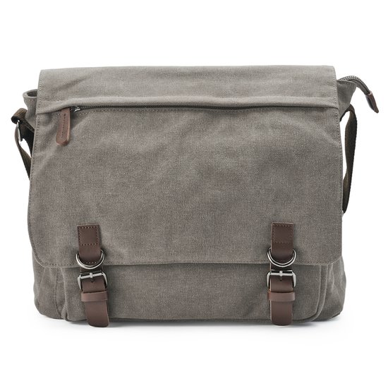 Trendhim Bag Messenger laptoptas van duurzaam materiaal, Deens design, geschikt voor een laptop van 16 inch, grijs, Blauw, L