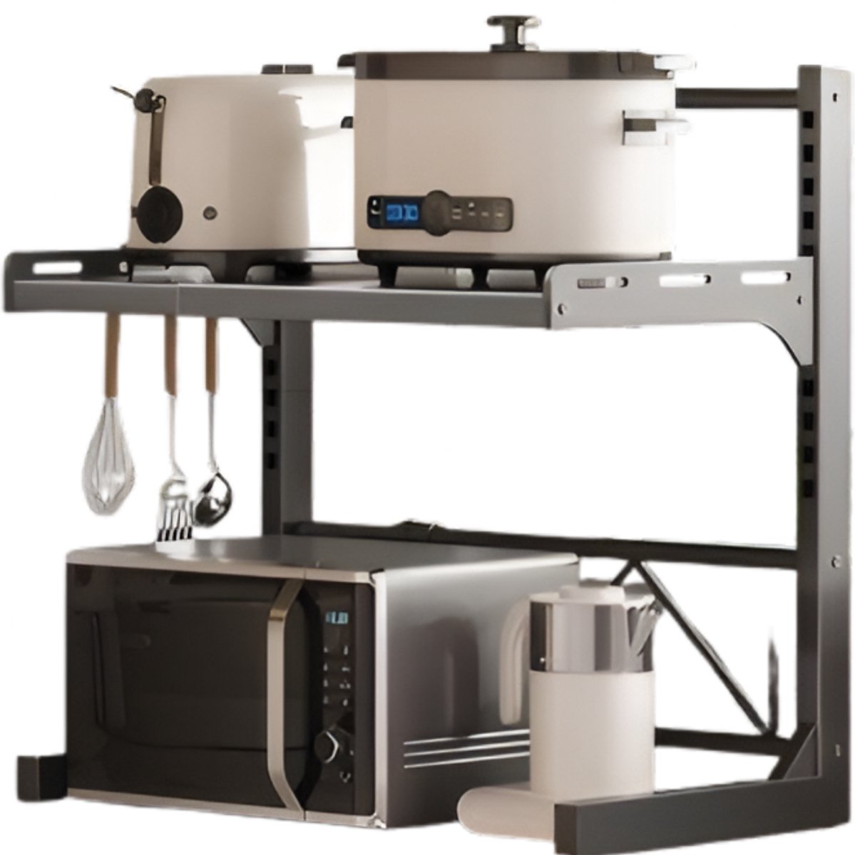 ApexArte® Keukenkast - Magnetronkast Keuken - Trolley op Wieltjes