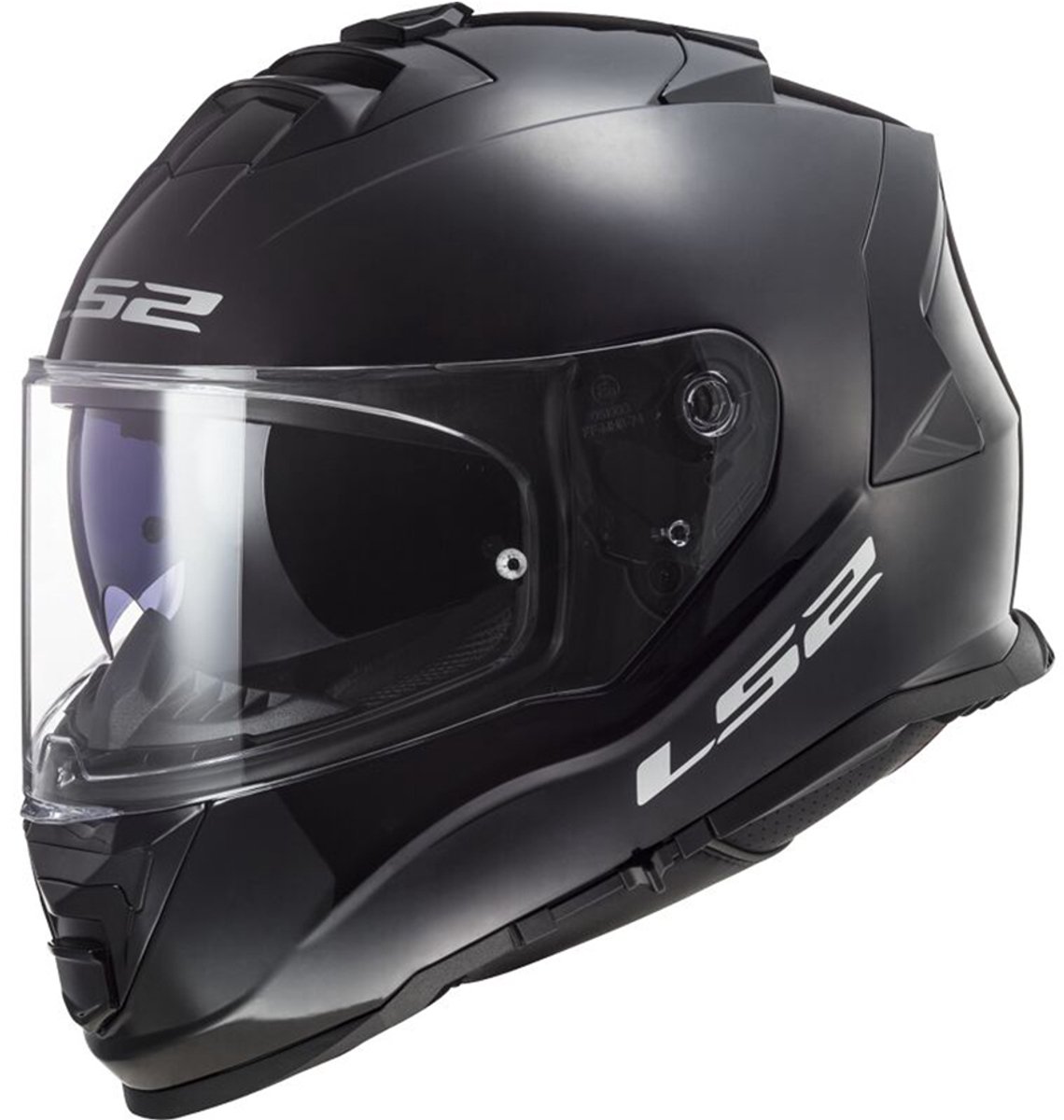 LS2 FF800 Storm II Solid Glanzend Zwart Integraalhelm - Helm
