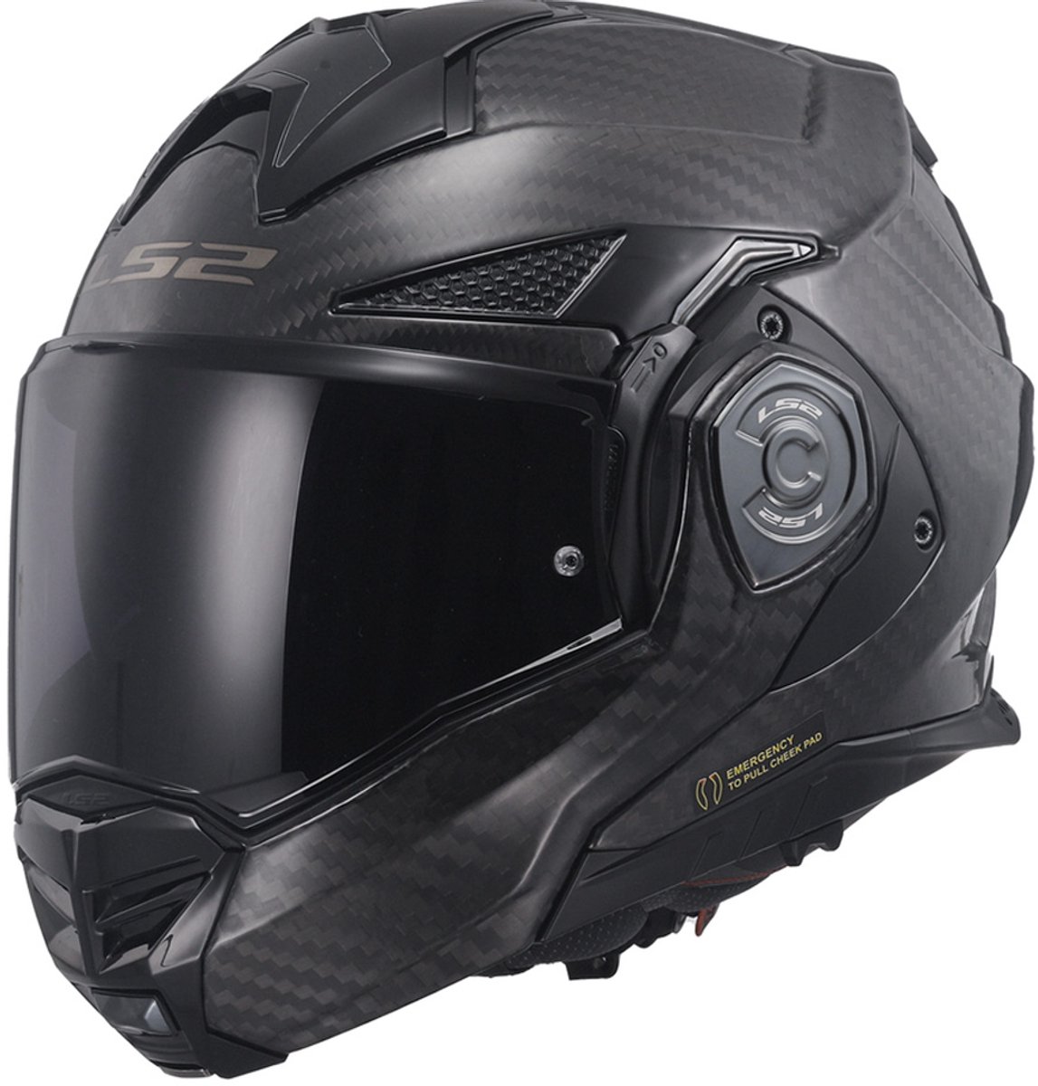 LS2 FF901 Advant X Carbon Solid Systeemhelm - Helm
