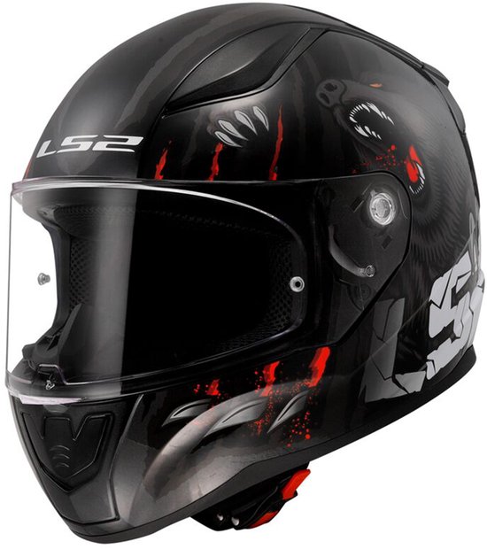 LS2 Helm Rapid II FF353 Claw zwart maat XXXL