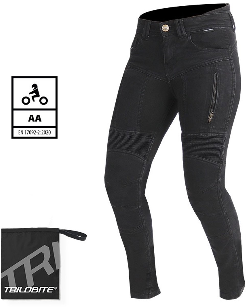 Trilobite 661 Parado Skinny Fit Ladies Jeans Long Zwart Level 2 - Broek