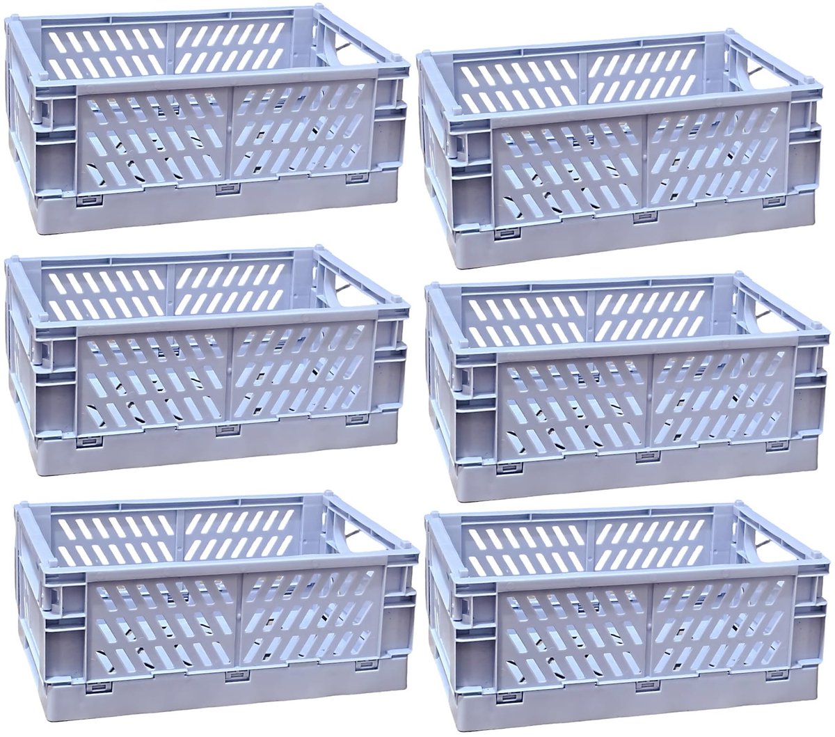 My Ninki ® Innovatieve 6-delige Set Opvouwbare Opslagmanden voor Efficiënte Organisatie in Huis en Kantoor