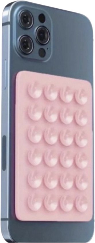 Zuignap voor op Telefoon Hoesje - Voor op Spiegel - Sterke Zelfklevende Telefoonhoeshouder - Kleine Cadeautjes - Telefoonaccessoires - Telefoonhouder - Zuignap - Roze - Selfie - Auto/Douche/Spiegel