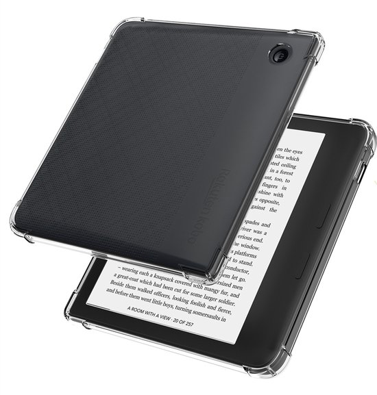 Lunso Geschikt voor Kobo Libra Colour hoes (7 inch) - TPU Backcover - Transparant van Lunso — afbeelding 4