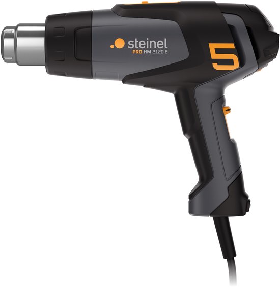 Steinel Heteluchtpistool HM2120E - 2200W - Verfafbrander - Temperatuur instelbaar van 80-630°C - Luchtvolume instelbaar van 150-500l/min - 7,5m kabel