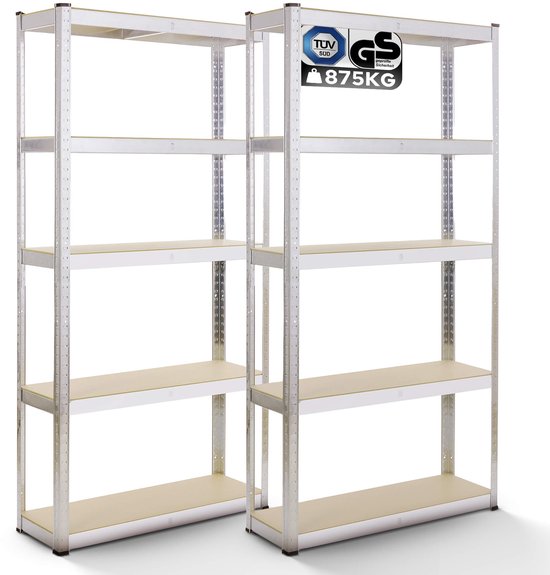 Shelfplaza Metalen Stellingkast Pro 230x120x40 Cm In Verzinkt Met 5 Planken