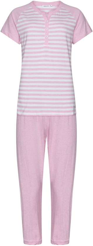 Pastunette Pyjama Pink Dream - Roze/Wit gestreept - Katoen - Maat 46