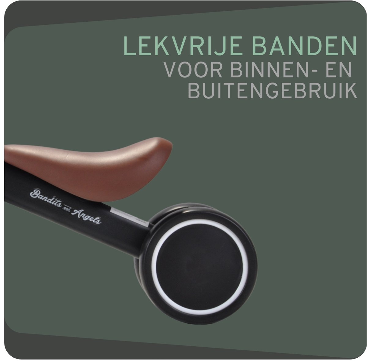 Bandits & Angels Loopfiets Little Starter Zwart vanaf 1 Jaar voor Jongens en Meisjes thumbnail 2