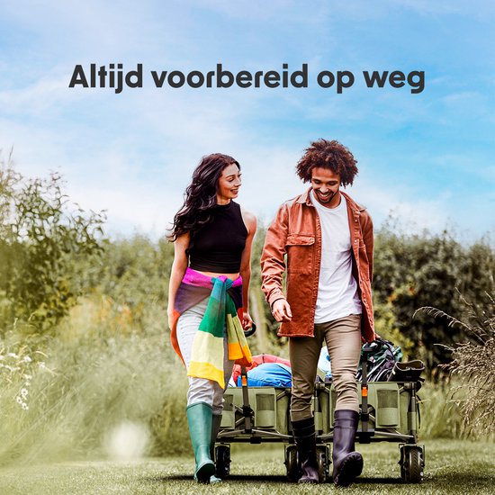 LifeGoods Bolderkar - Opvouwbaar - 100KG - 135L - Bolderwagen - Beschermhoes - Groen van LifeGoods — afbeelding 5