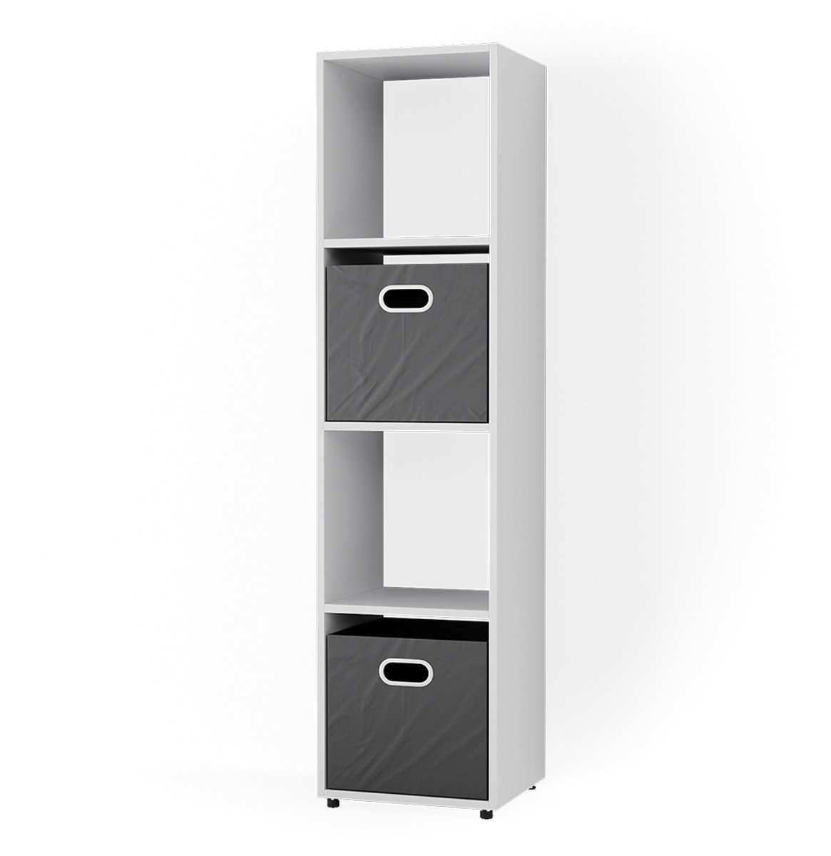 Vicco Ludus Ruimteverdeler – 142.5 x 36.2 cm met 2 vouwdoos (antraciet) Wit