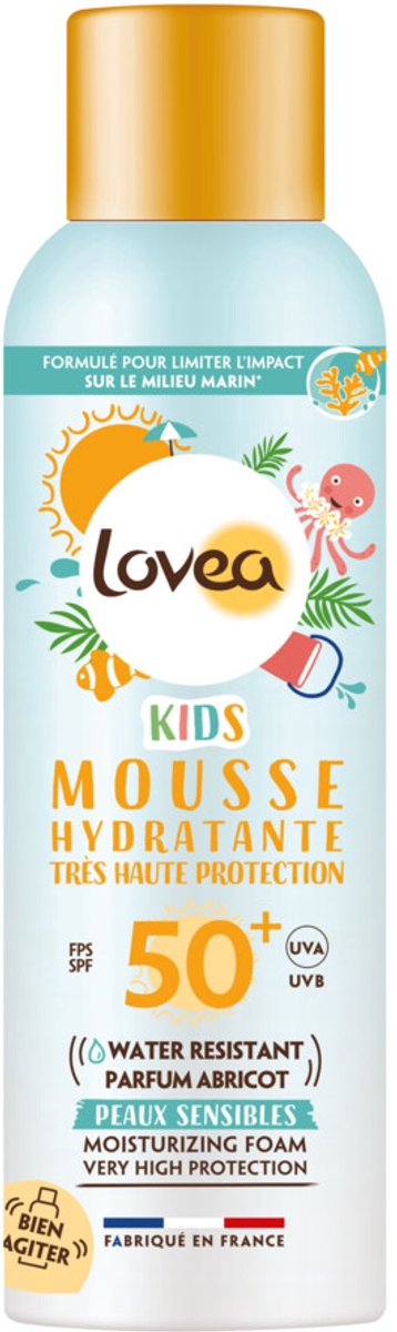 Goedkoopste Lovea Mousse kids SPF50 very high protection 150 Milliliter