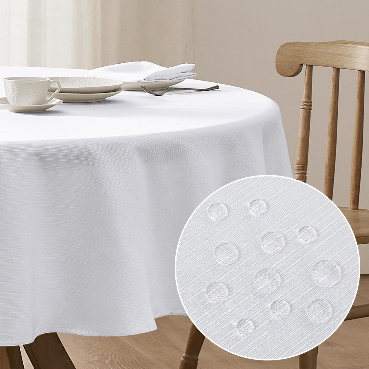 My Ninki ® Tafelkleed Met Luxe Linnenstructuur En Waterafstotende Eigenschappen Voor Elke Gelegenheid