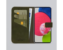 My Style Telefoonhoesje geschikt voor Samsung Galaxy A52s 5G Hoesje | My Style Flex Wallet Bookcase Portemonnee | Pasjeshouder voor 3 Pasjes | Telefoonhoesje voor Pinpas / OV Kaart / Rijbewijs - Forest Green | Groen