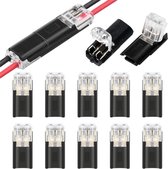 Idota 2-Polig Kabel Steckverbinder Stecker, 20 Stück Steckverbindung Steckverbinde 18-22 AWG, Auto KFZ Steckbarer Schneller Kabelstecker Verbindungen