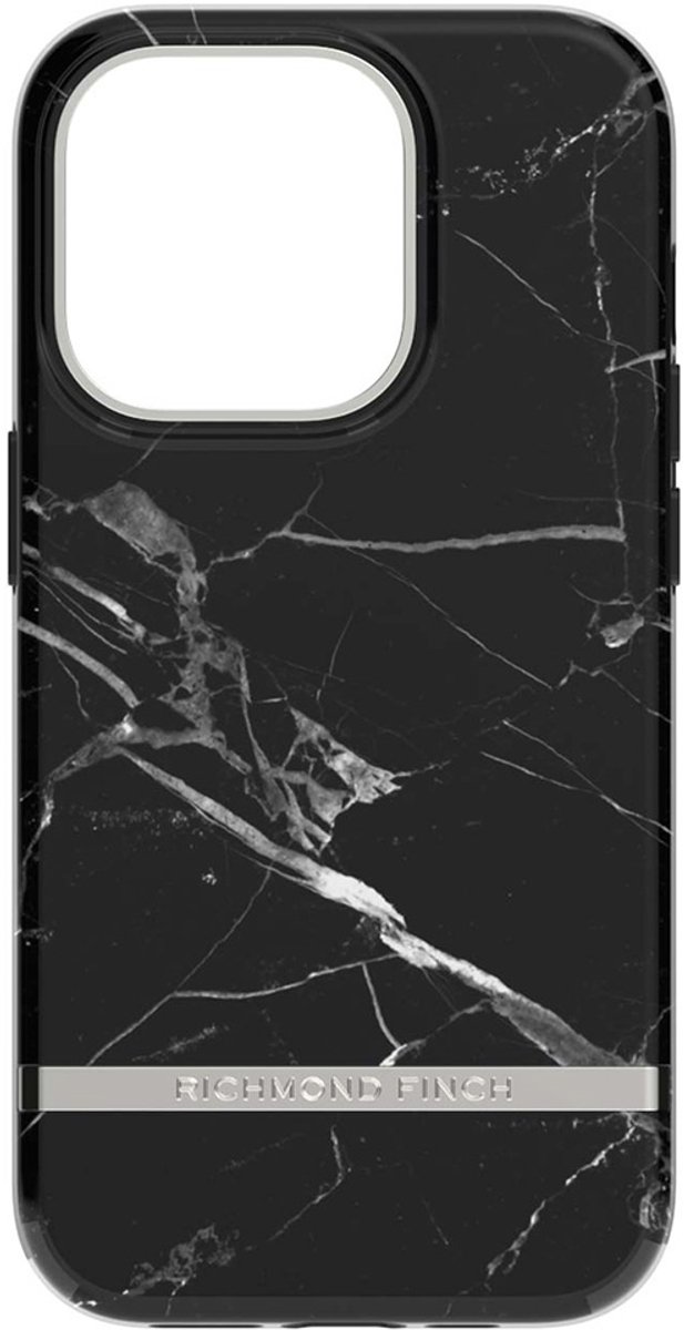 Richmond & Finch Black Marble hoesje voor iPhone 14 Pro - Zwart