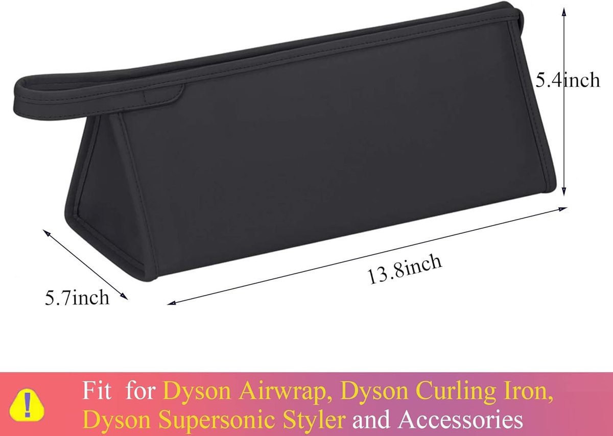 Föhn Organizer - Reistas - Toilettassen - Voor Dyson Airwrap, Dyson Fohn en Dyson Airwrap Complete Multistyler - Reistas Stijltangbevestiging - Reistas - Stylist Organizer - Organizer Tas - zwart thumbnail 2