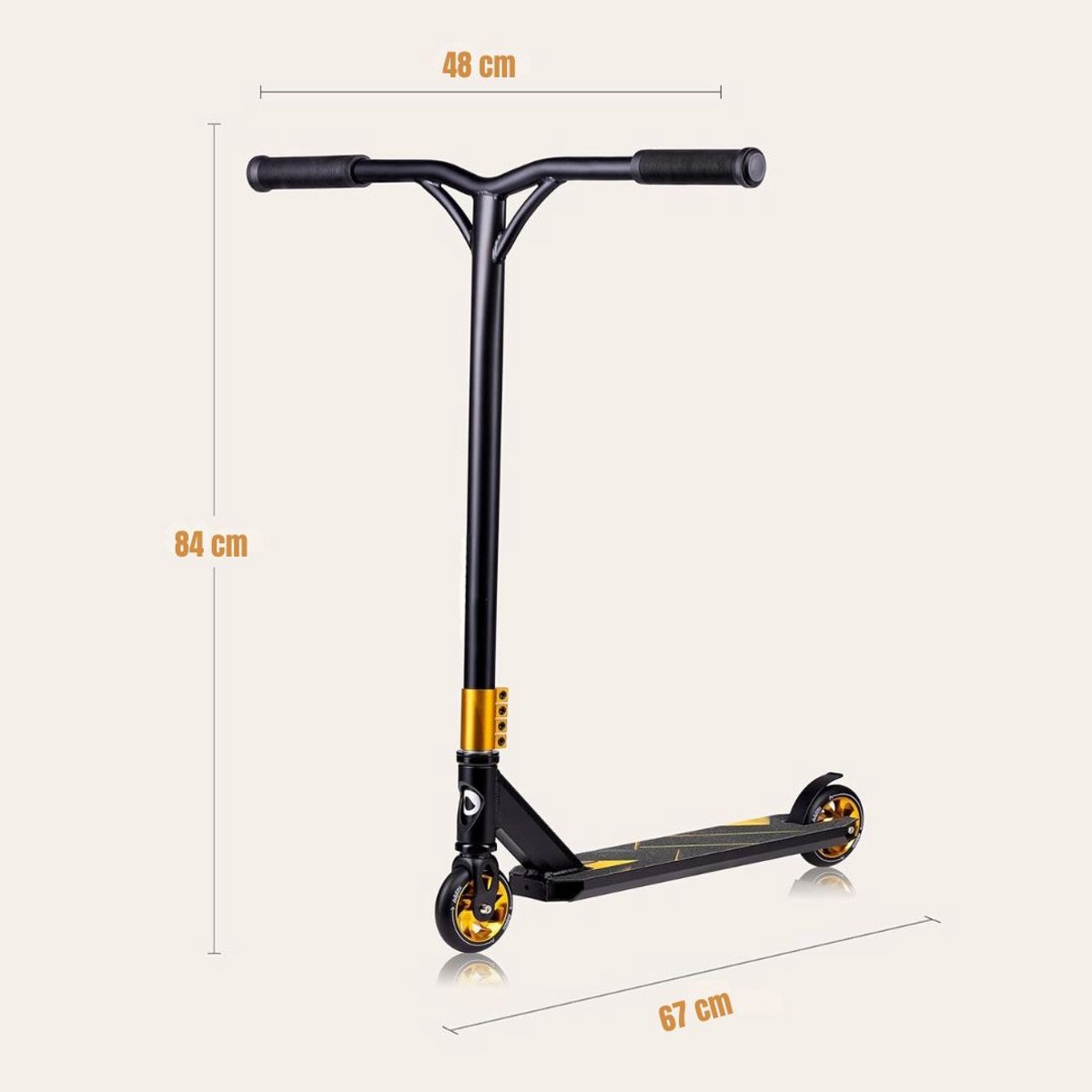 Zylo® Stuntstep Jongen - Stuntstep Volwassenen - Voor Jongesn en Meisjes - Zwart - 67cm x 11cm x 84cm