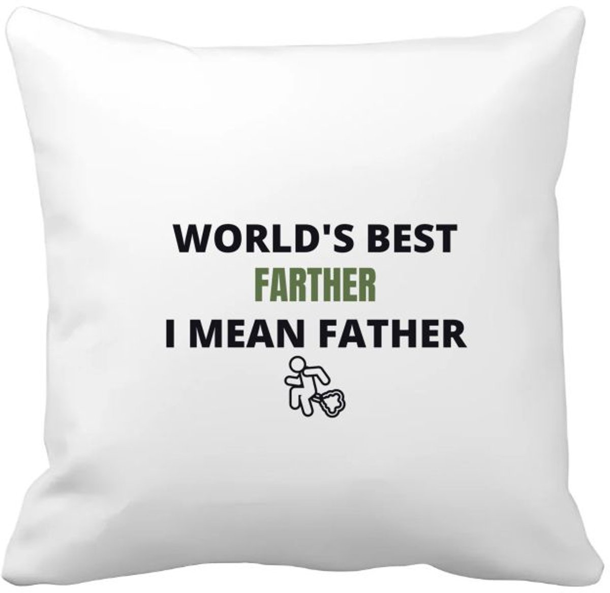 Akyol worlds best farther Kussen hoes - Papa - cadeau papa - cadeau - verjaardag papa - vaderdag - beste papa - 40 bij 40 cm Multicolor