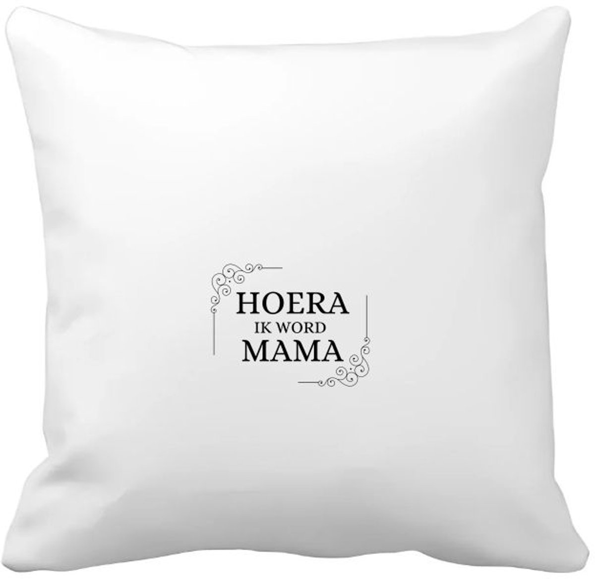 Akyol hoera ik word mama Kussen hoes - Moeder - iemand die mama wordt - babyshower - moeder cadeautjes - geschenk - kado - 40 bij 40 cm Multicolor