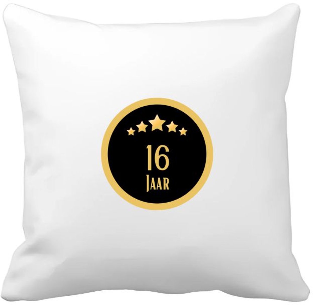 Akyol 16 jaar Kussen hoes - Hoera 16 jaar - iemand die 16 jaar is geworden of 16 jaar lang een relatie hebben of getrouwd zijn - verjaardagscadeau - verjaardag - cadeau - kado - geschenk - gift - relatie - trouwdag - jubileum - 40 bij 40 cm Multicolor