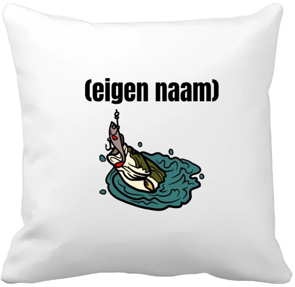 Akyol vis met eigen naam Kussen hoes - Vis - vissen liefhebbers - iemand die houdt van vissen - verjaardag - cadeau - kado - geschenk - 40 bij 40 cm Multicolor