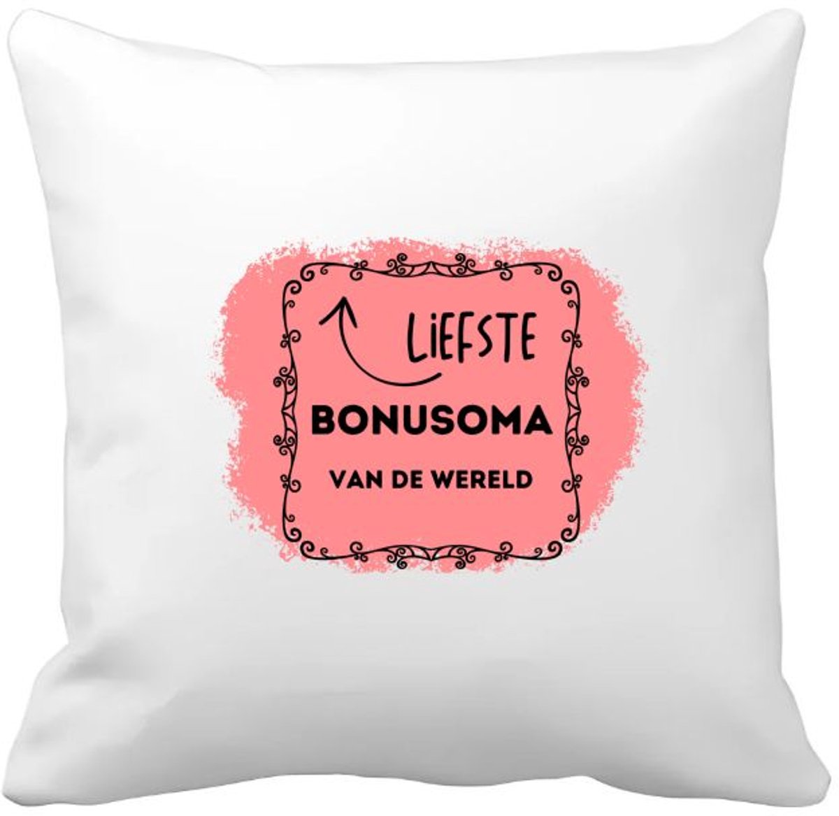 Akyol liefste bonusoma van de wereld Kussen hoes - Oma - de liefste bonusoma - verjaardag - cadeautje voor oma - oma artikelen - kado - geschenk - 40 bij 40 cm Multicolor