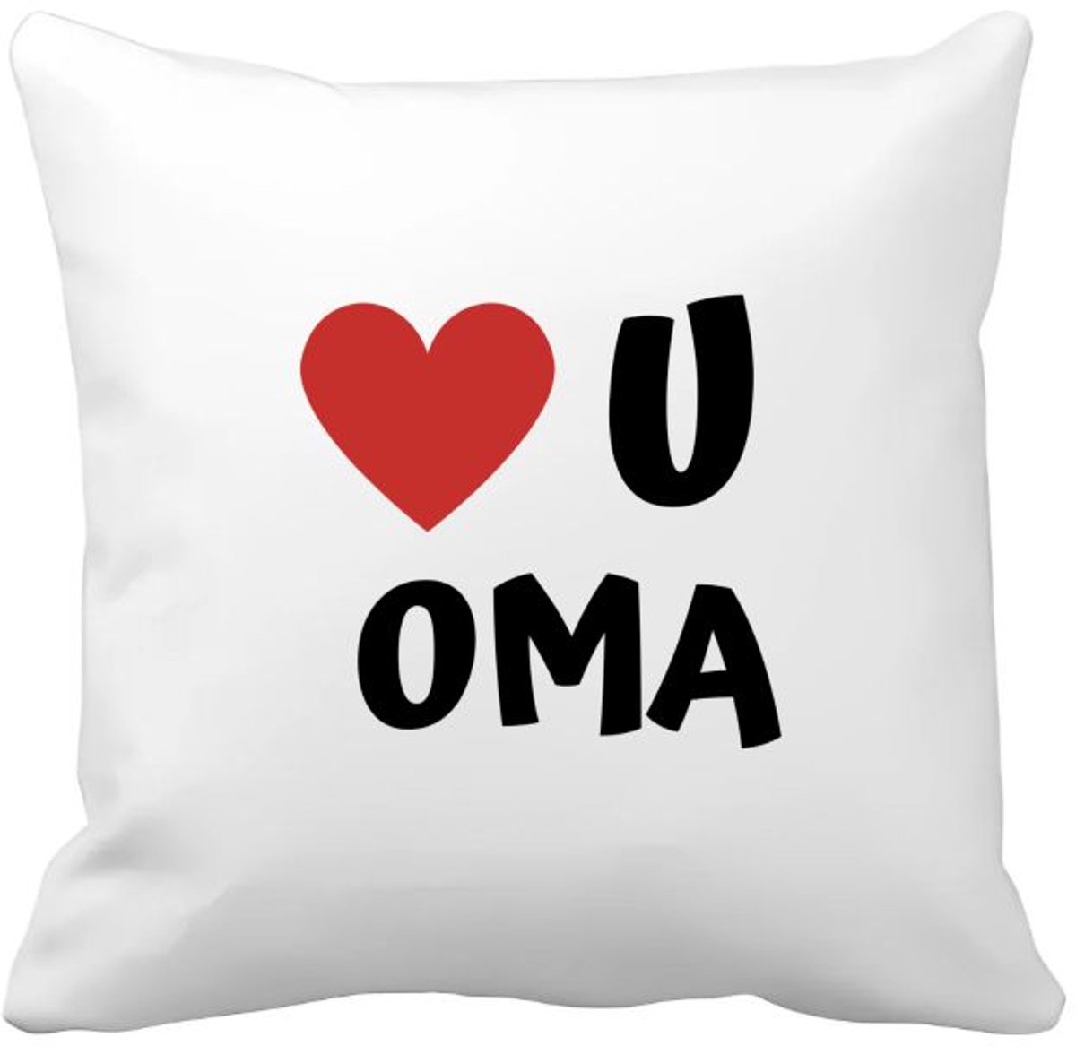 Akyol love u oma Kussen hoes - Oma - de liefste oma - verjaardag - cadeautje voor oma - oma artikelen - kado - geschenk - 40 bij 40 cm Multicolor