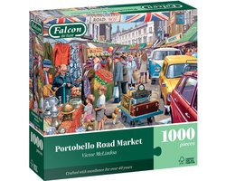 Falcon puzzel Portobello Road Market 1000 stukjes legpuzzel karton.