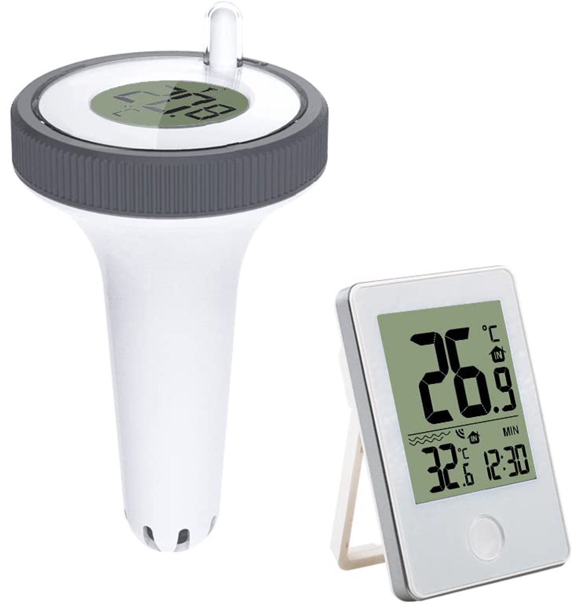 Drijvende zwembadthermometer met LCD-display voor nauwkeurige temperatuurmeting