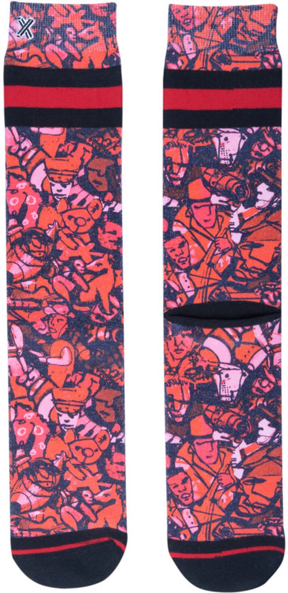 XPOOOS - AFNF Brood Red Unisex Sokken - 1-Pack - Maat 43/46