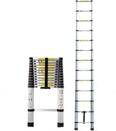 Bol.com Aluminium Telescopische Ladder Velar - 38m - Opvouwbare Draagbare Loft-Verlengladder - Max. Belastbaarheid 150 kg/330 lb... aanbieding