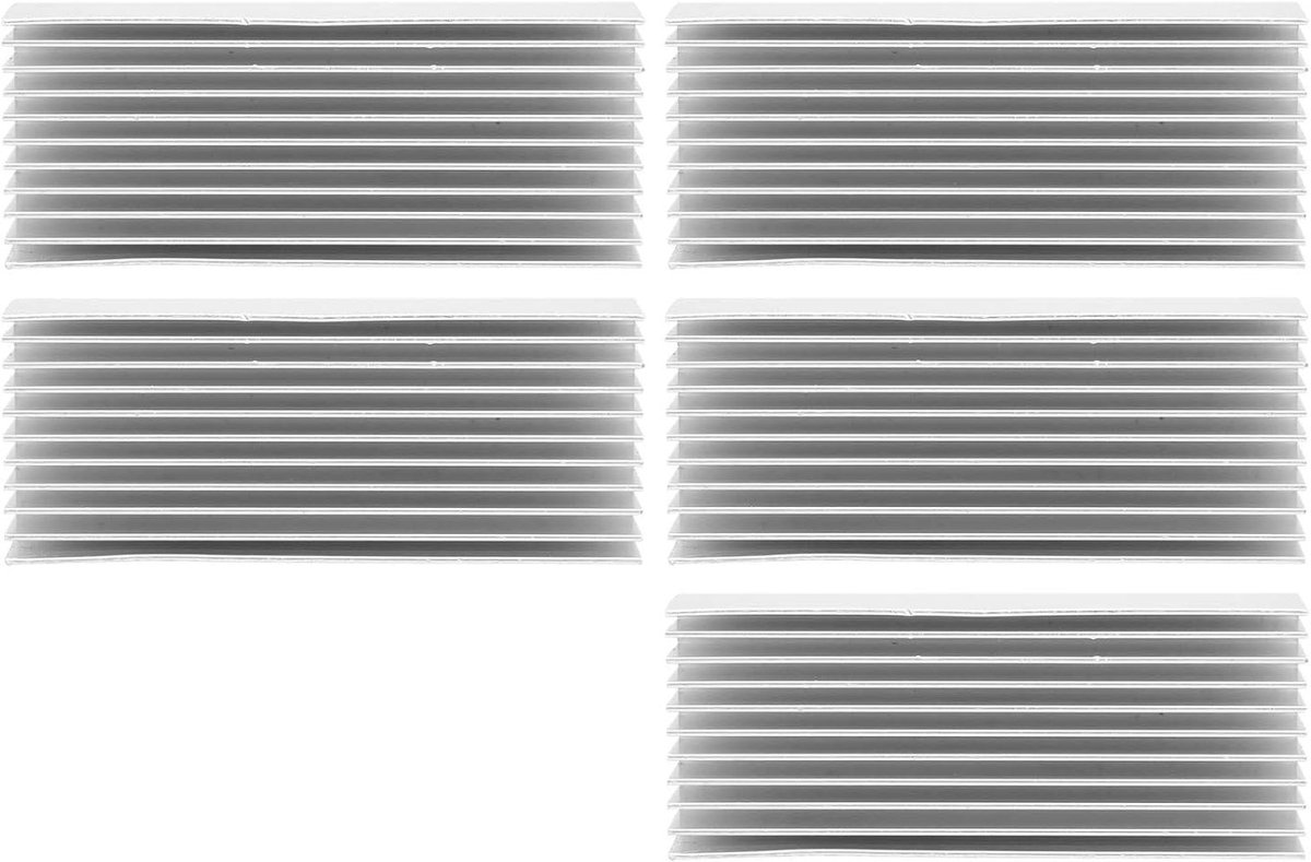 5pcs Aluminum Heat Sinks for CPU Plate Dissipation - 40 x 20 x 100mm .