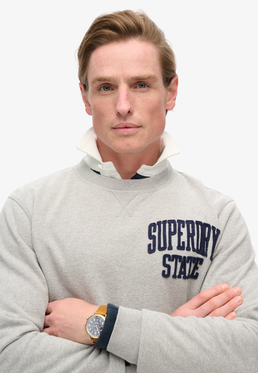 Superdry Vintage Athletic Ronde Hals Sweatshirt Heren Truien Grijs