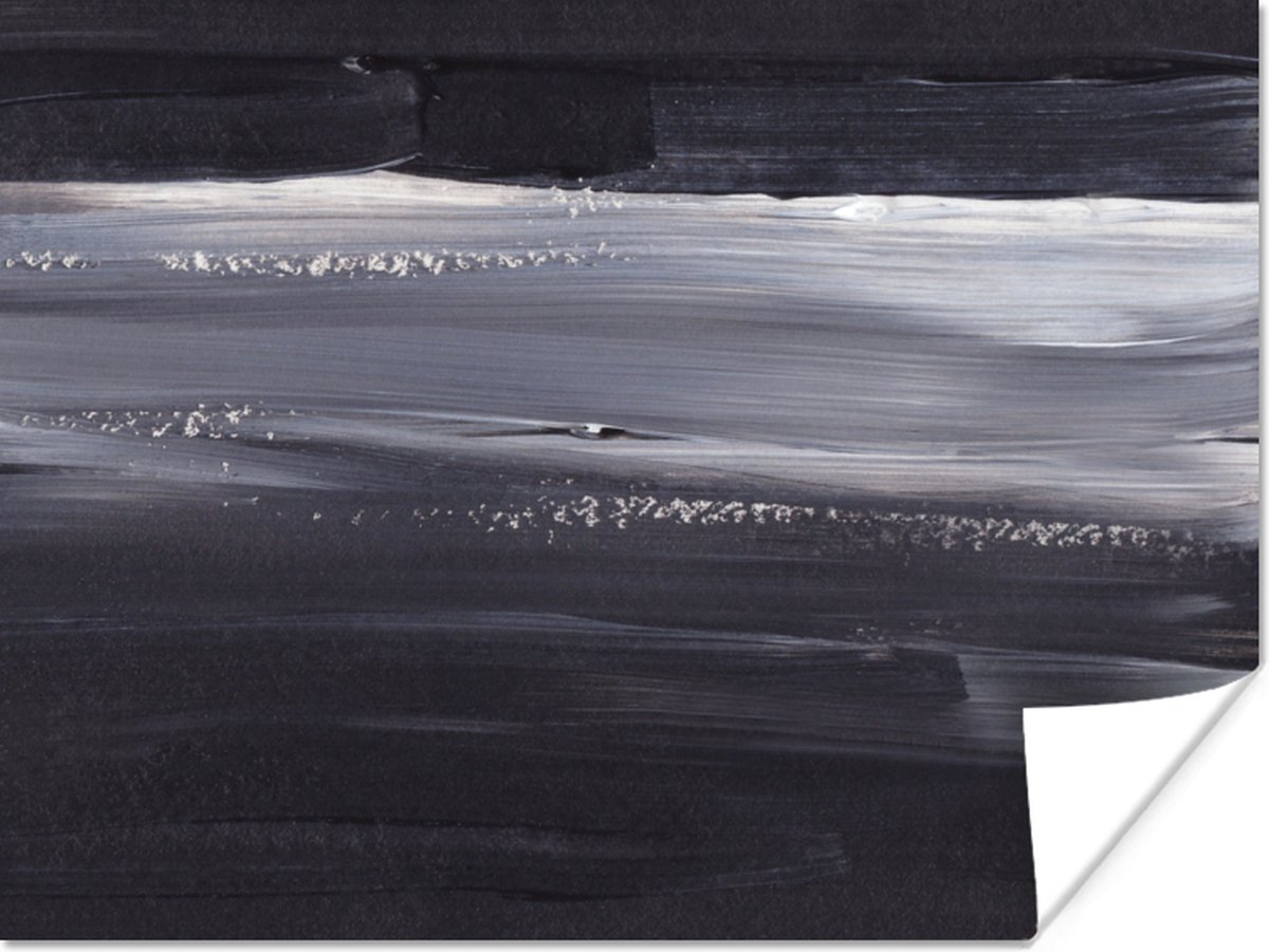 Poster Verf - Abstract - Zwart - 40x30 cm