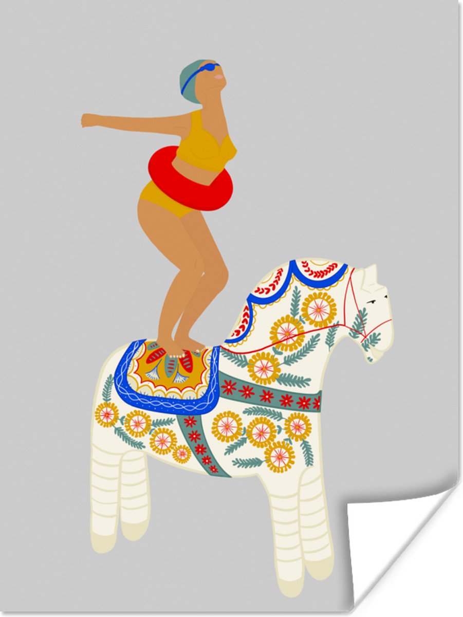 Poster Vintage - Pony - Abstract - 60x80 cm