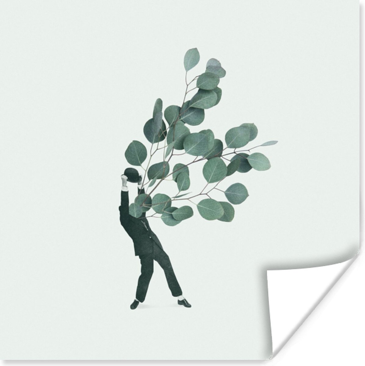 Poster Ballon - Man - Retro - 50x50 cm