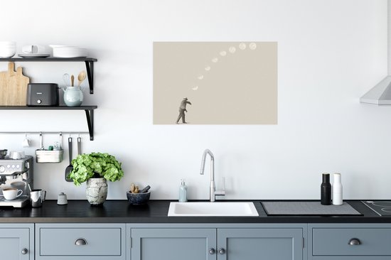 Affiche Vintage - Lune - Homme - 60x40 cm